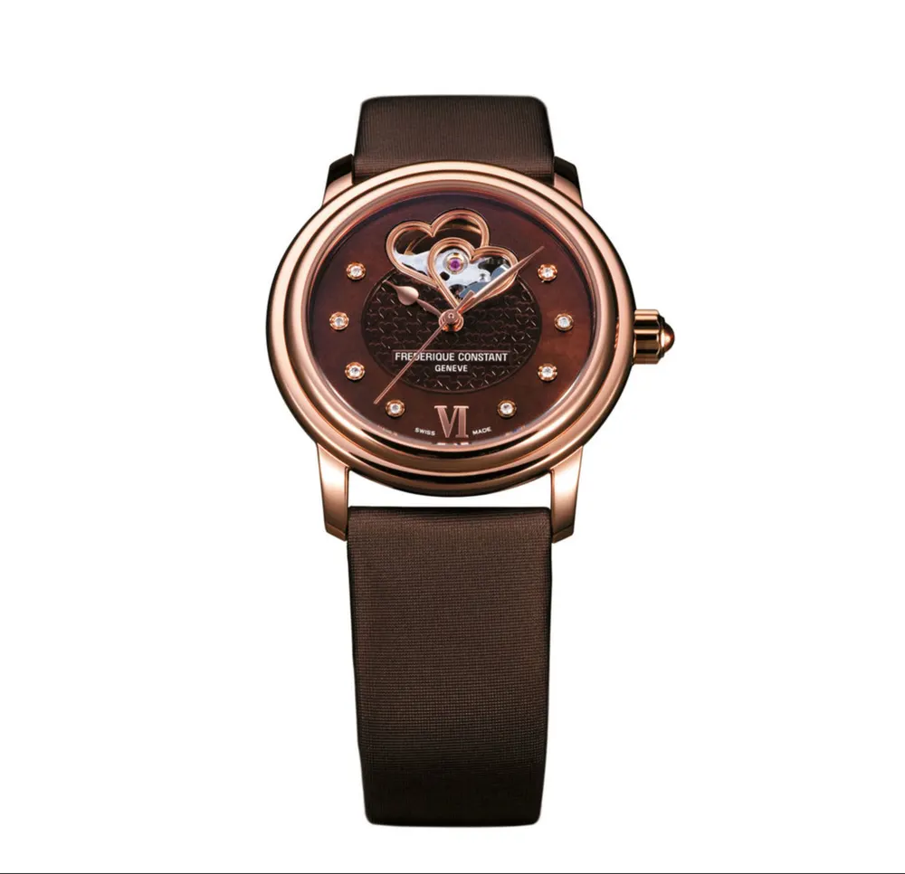 Frédérique Constant — Duo Cœur marron diamant Automatique