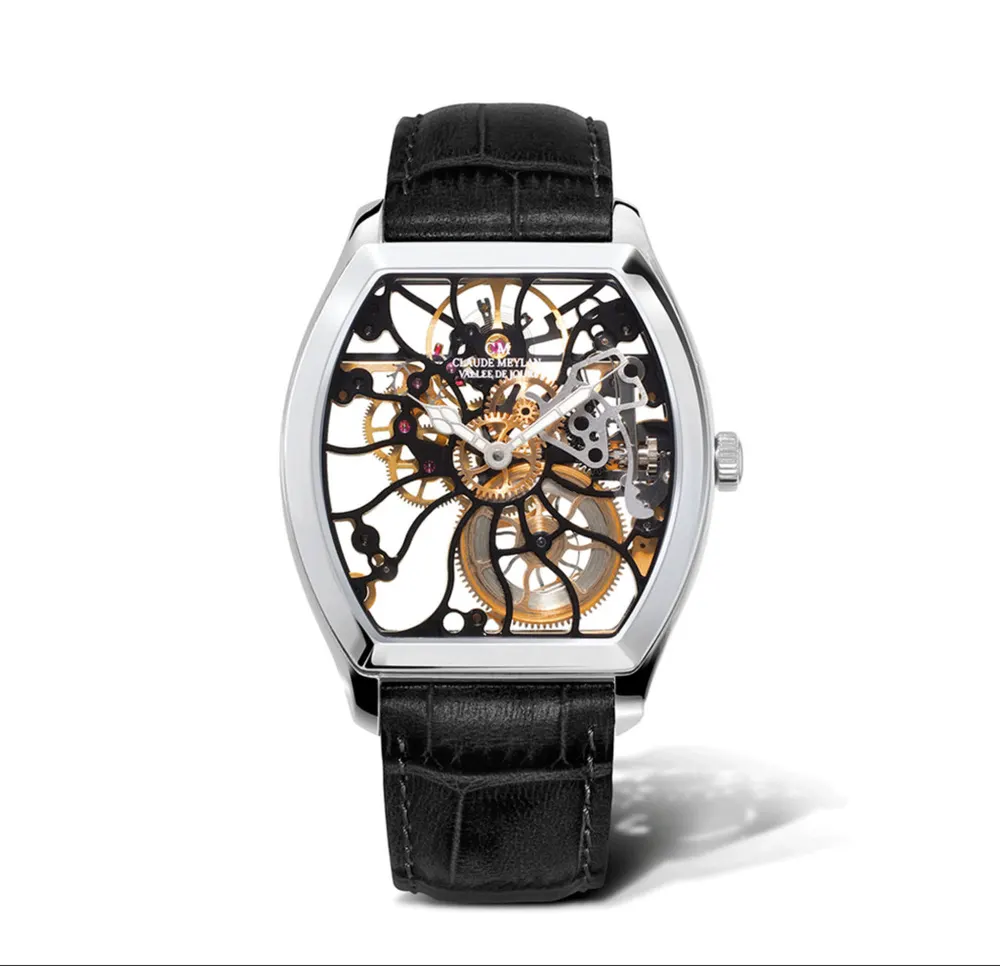 Claude Meylan — Montre Squelette Tortue acier 6047 R
