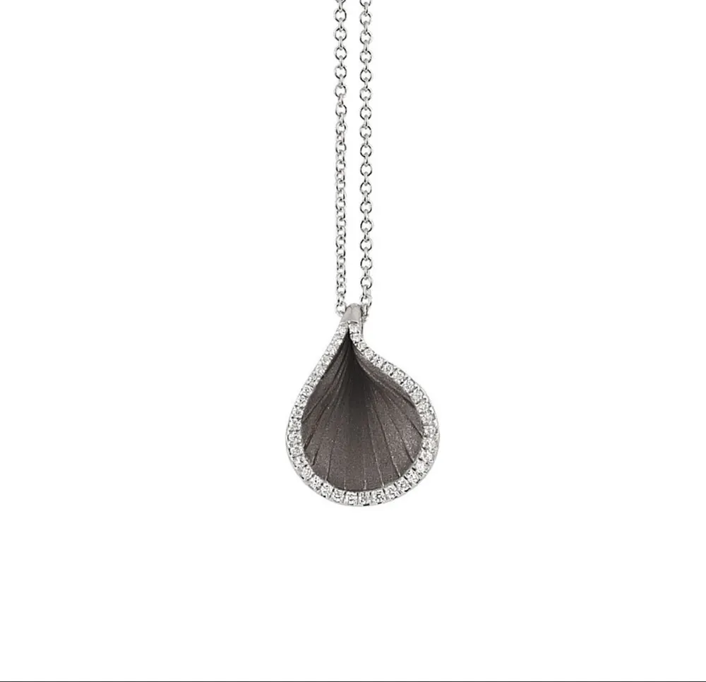 Annamaria CAMMILLI — Pendentif ”Goccia” Or gris diamant