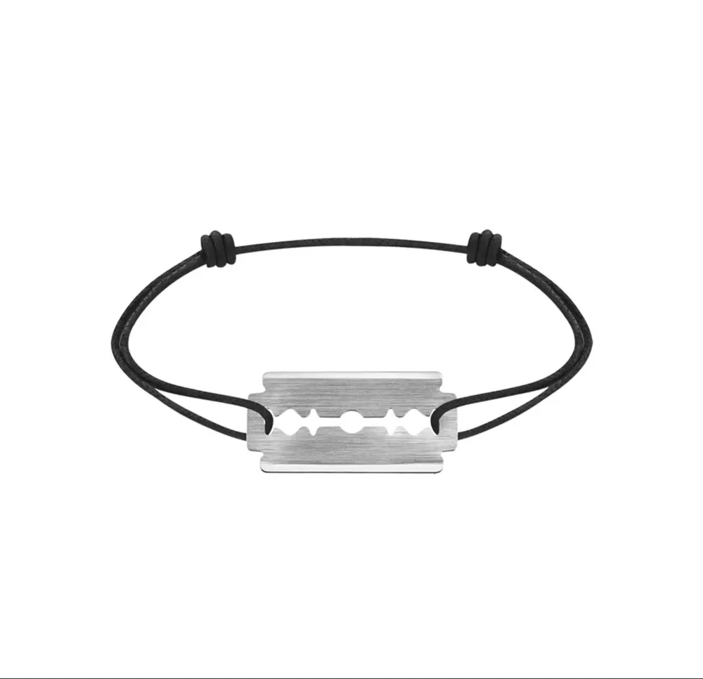 Dinh Van — Bracelet sur cordon Lame de Rasoir grand modèle