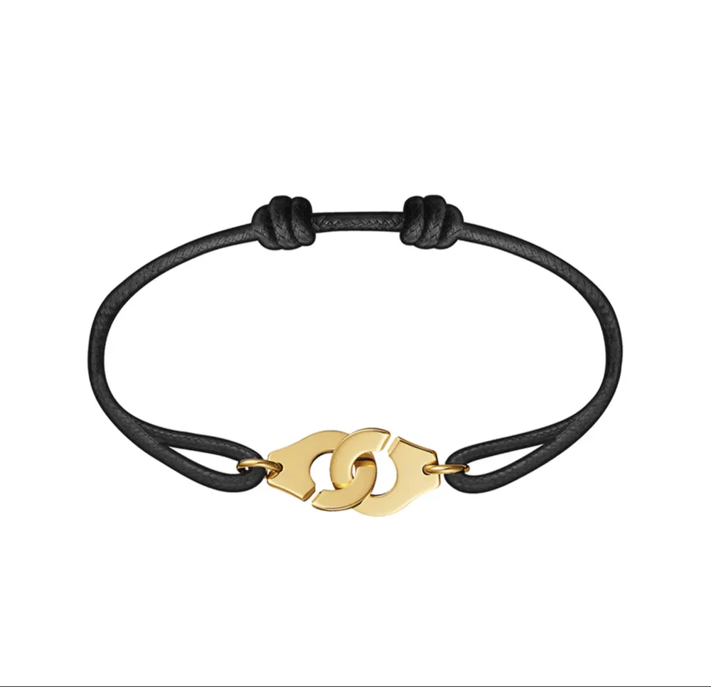 Dinh Van — Bracelet sur cordon Menottes Or jaune R12