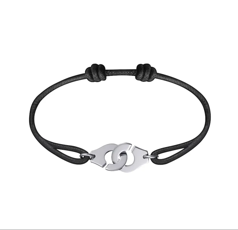 Dinh Van — Bracelet sur cordon Menottes R12 Or blanc