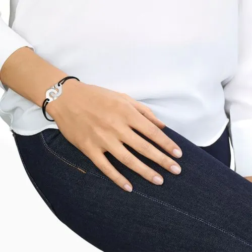 Dinh Van — Bracelet sur cordon Cible petit modèle or blanc et diamants, vue 3