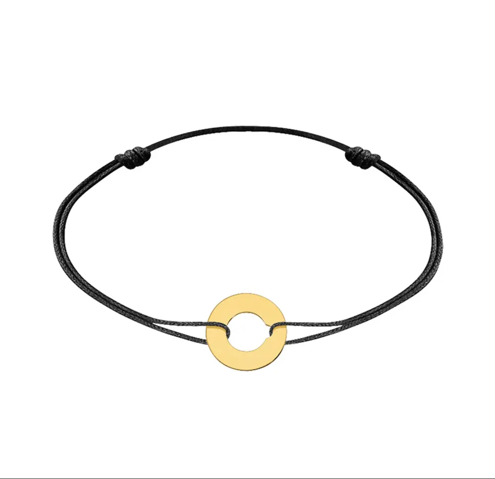 Dinh Van — Bracelet sur cordon Cible petit modèle or jaune
