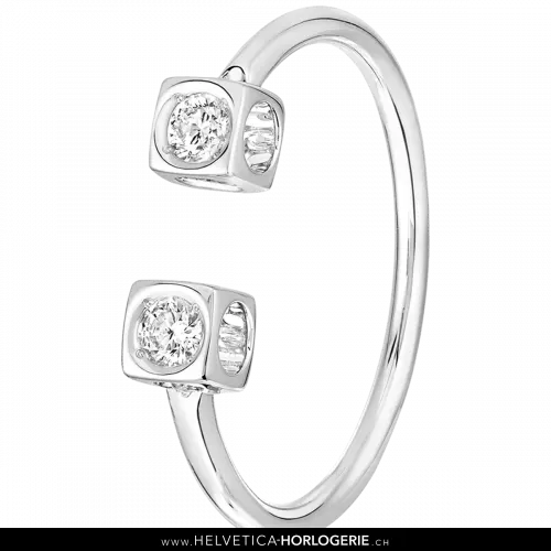 Dinh Van — Bague Le Cube Diamant or blanc et diamants, vue 3