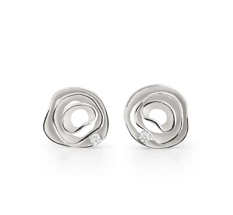 Annamaria CAMMILLI — Boucles d’Oreilles Dune en or blanc et diamants
