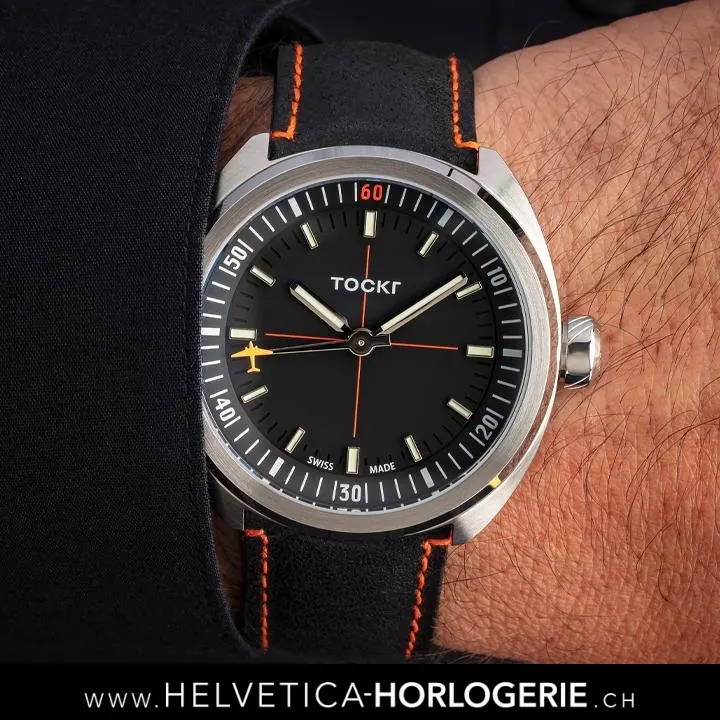 Tockr — Montre SkyTrain Noir Automatique, vue 2