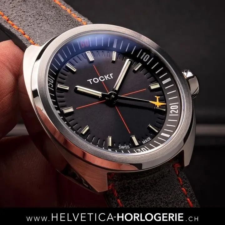 Tockr — Montre SkyTrain Noir Automatique, vue 3