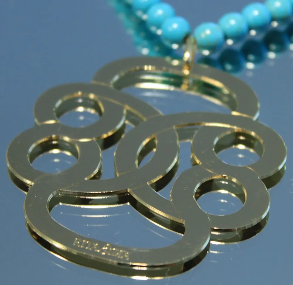 Rita&Zia — Sautoir XXL avec pierres de howlite turquoise et symbole de l’infini, vue 5