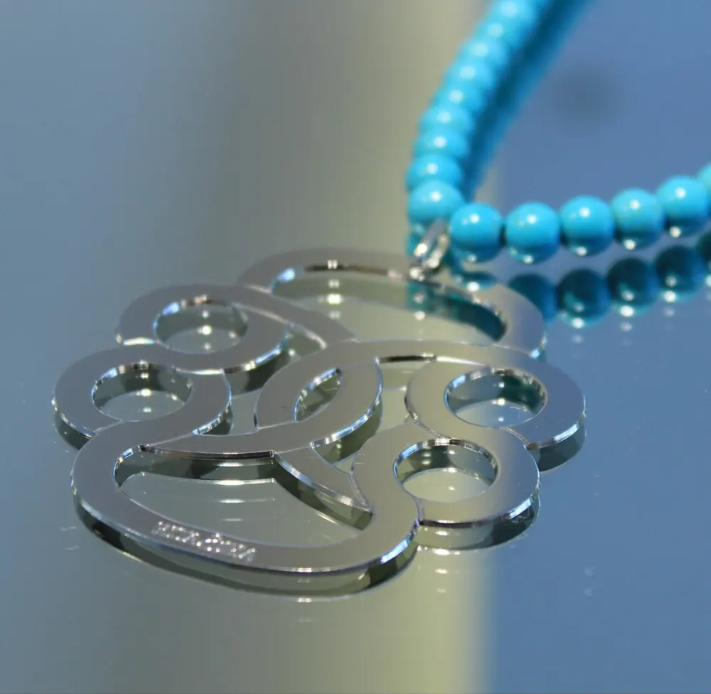 Rita&Zia — Sautoir XXL avec pierres de howlite turquoise et symbole de l’infini, vue 5