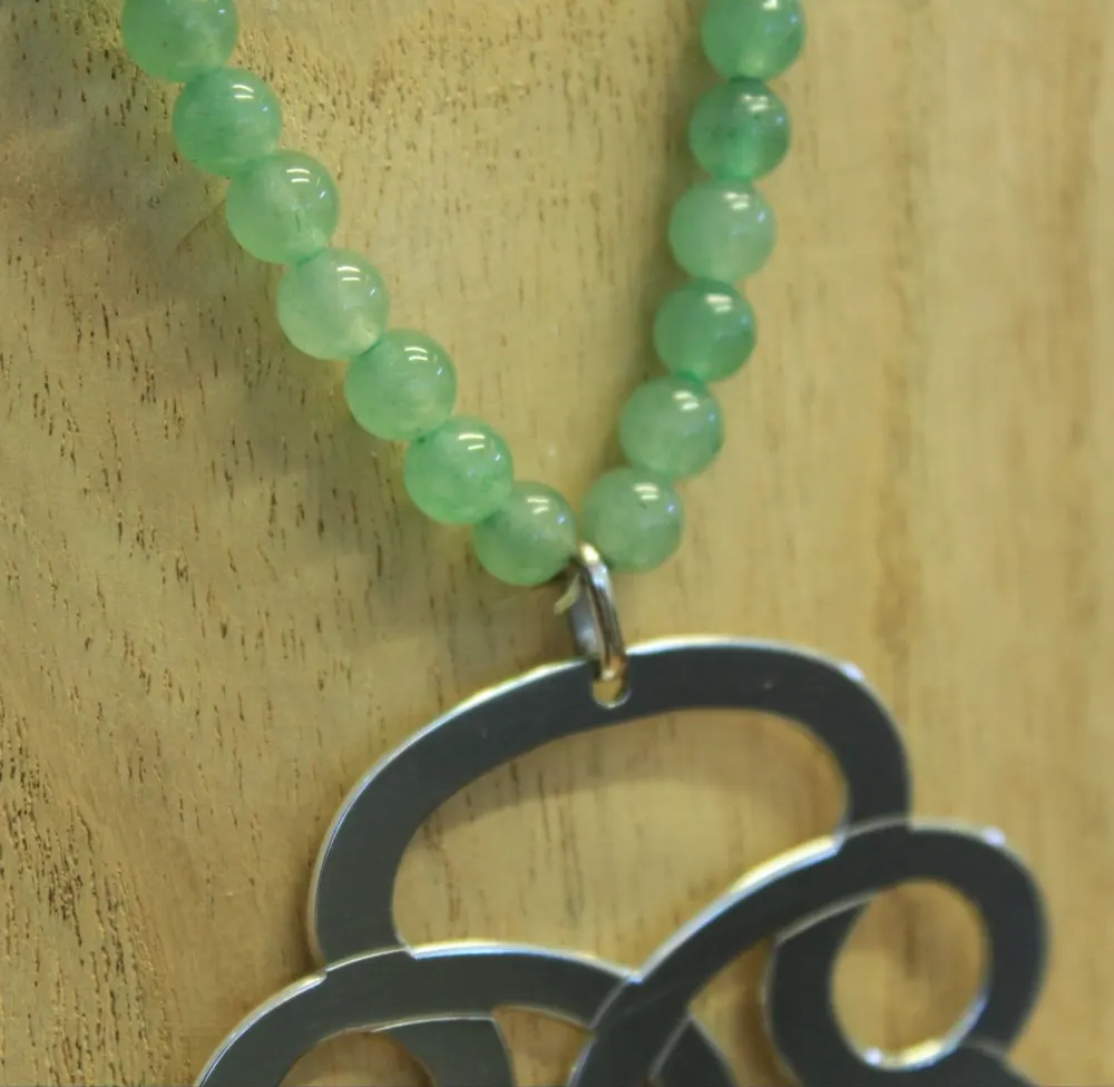 Rita&Zia — Sautoir XXL avec pierres d’aventurine et symbole de l’infini, vue 2