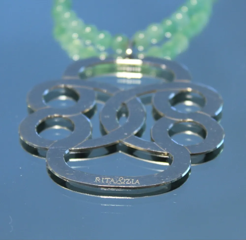 Rita&Zia — Sautoir XXL avec pierres d’aventurine et symbole de l’infini, vue 7