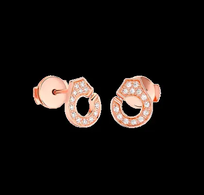 Dinh Van — Puces d’oreilles Menottes dinh van R7,5 or rose et diamants
