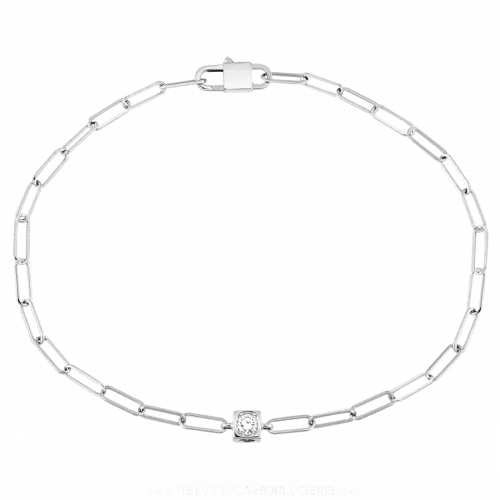 Dinh Van — Bracelet Le Cube Diamant or blanc et diamant